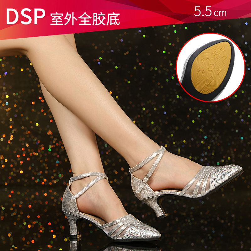 Picture of New Dancing Shoes Women's Latin Dancing Shoes Adult Social Dance Shoes Middle Heeled Soft Sole Square Dance Shoes Modern Women's Shoes Manufacturers