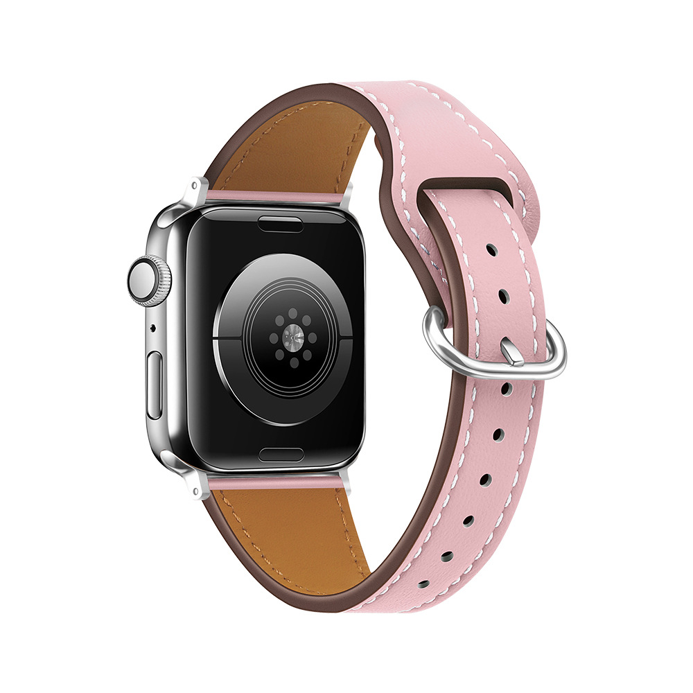 Picture of Suitable for Apple Strap Genuine Leather New Small Man Waist Top Layer Genuine Leather Strap iwatch7 Representative Strap Genuine Leather Women's Style