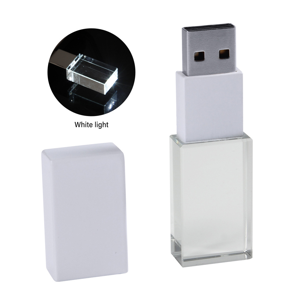 Picture of Foreign trade for crystal music USB 32G laser engraving logoU 64GB LED lamp free gift box