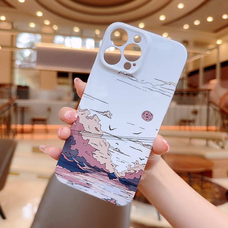 Picture of Painted Sunset Hill iphone14pm Phone Case for 15iPhone Filin Hard Case Apple 11 Phone Case