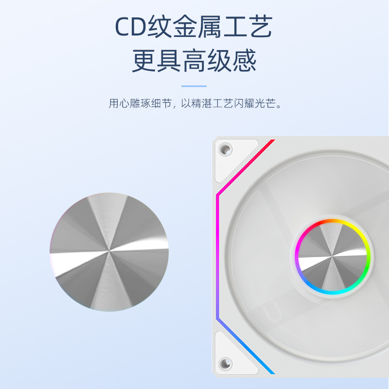 Picture of Factory Direct Sales Prism 6Pro Chassis Fan Desktop Computer 5V 3-Pin Argb Temperature Control Silent Cooling Fan