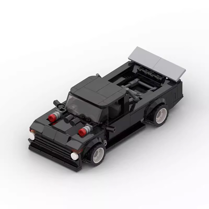 Picture of Ford Hoonitruck puzzle assembled car model compatible with Lego building blocks MOC ultimate tire killer journey