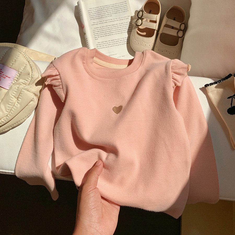Picture of New Autumn Style Fake Two-Piece Kidsren's Color-Blocked T-Shirt Stripesd Cuffs Korean Style Girls' Long-Sleeved Bottoming Shirt Long-Sleeved T-Shirt