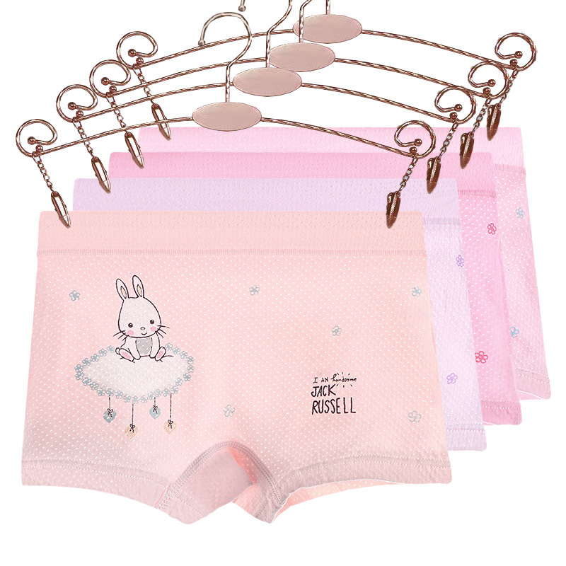 Picture of Children's Underwear Women's Pure Cotton Boxer Non-Clamping Pp Thin Mesh Baby Girl's Medium and Large Kidsren's Boxer Briefs for Small and Medium-Sized Kidsren