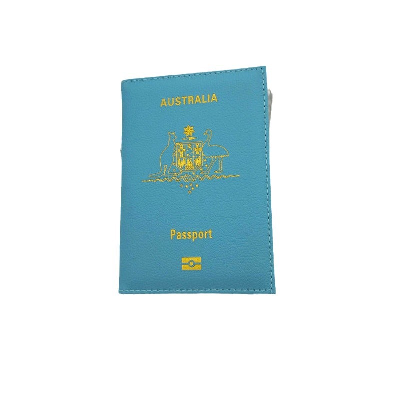 Picture of in stock Multicolor PU Leather Australian ID Holder Passport Holder Bi-Folding Open ID Passport Leather Holder Bag