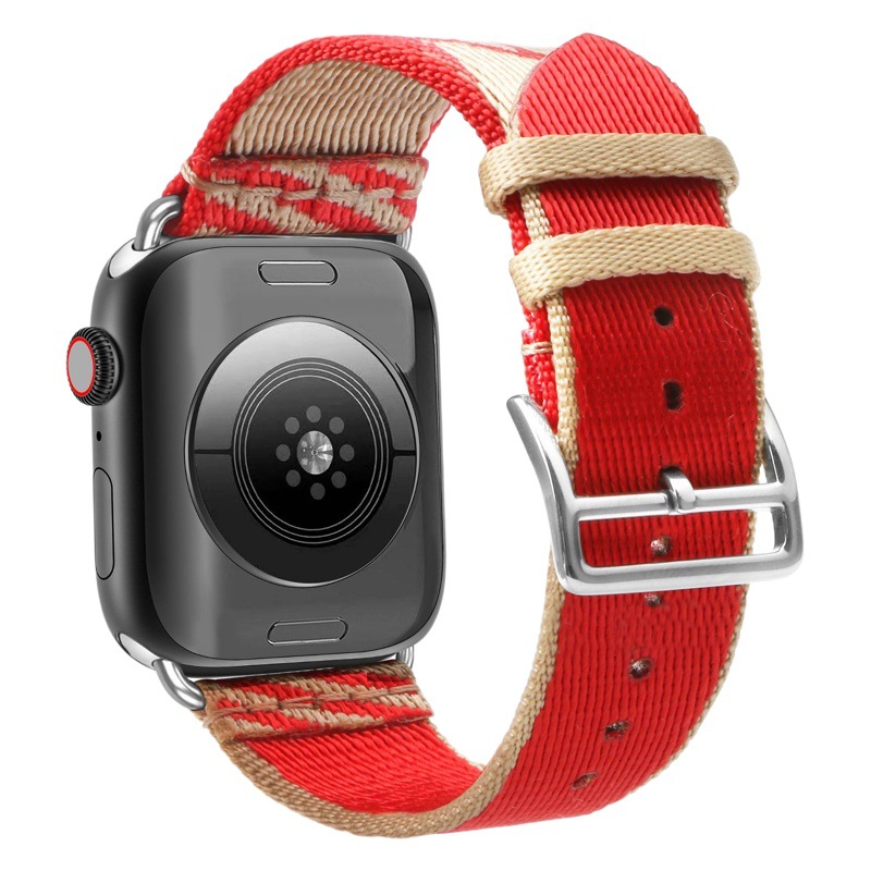 For Apple Watch Strap iwatch10 Nylon Woven Strap Breathable Sports applewatch987654