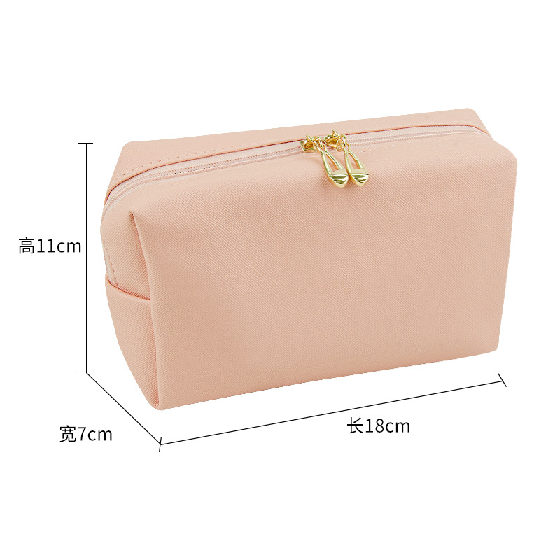 Picture of High Beauty Value Double Zipper Pillow Cosmetic Bag Portable Waterproof Large Capacity Portable Travel Skincare Wash Storage Bag