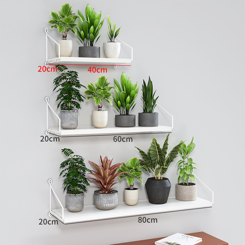 Picture of Source Factory Flower Rack Storage Rack Balcony Flower Rack Wall Indoor Wall Hanging Punch-free Flower Pot Rack Wall Rack
