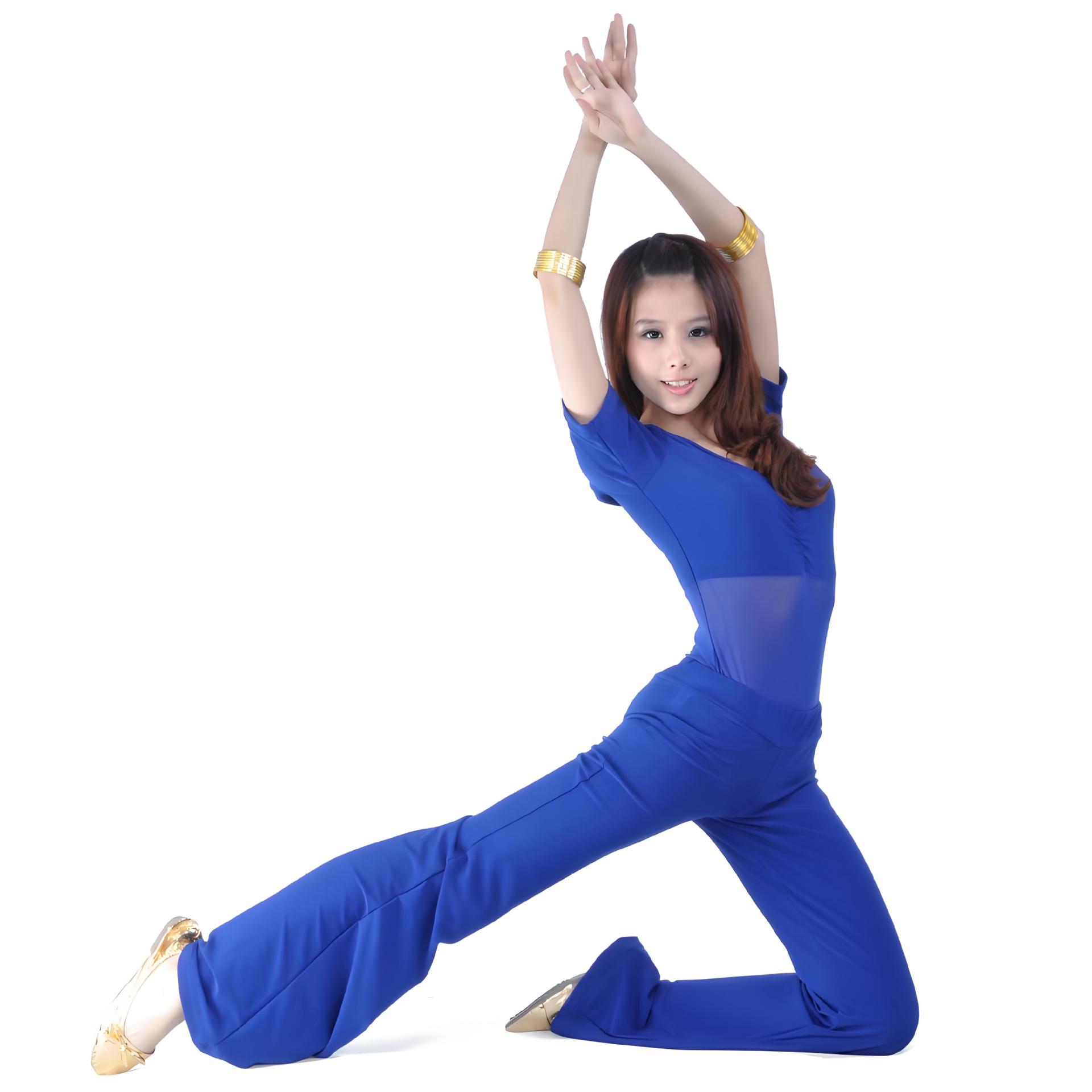 Picture of Semi-permeable yarn one-body top practice pants belly dance clothing belly dance one-body belly dance clothing wholesale
