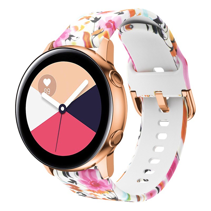 For Samsung galaxy active2 Printed Silicone Strap Watch4 Huawei Smart Strap 20/22mm