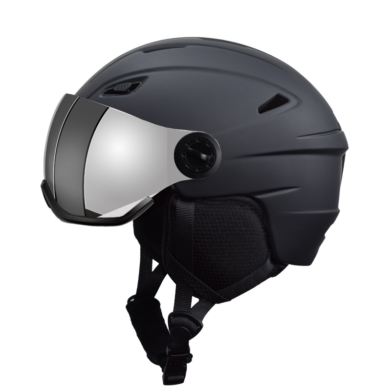 Cross-Border 2024 New Ski Helmet and Snow Goggles All-In-One Outdoor Sports Adult Single and Double Board Warm Snow Helmet Wholesale