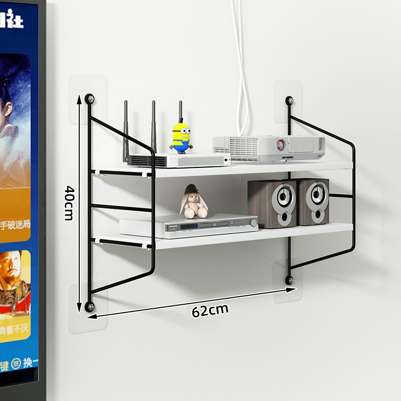 Picture of Cross-Border Wholesale Router Storage Rack for Tv Set-Top Boxes, Wall-Mounted Wifi Storage Rack Without Drilling