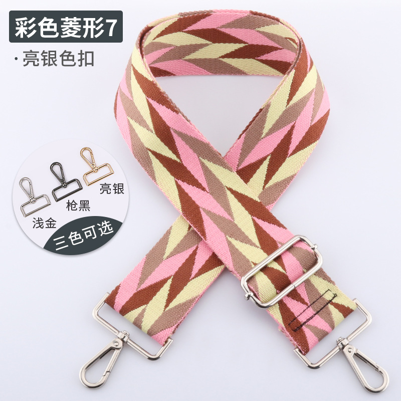 Picture of New Color Diamond Strap Adjustable Shoulder Strap 5cm Widened Shoulder Strap Strap Strap Single Shoulder Crossbody Strap in stock