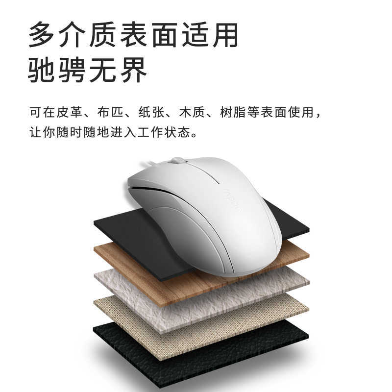 Picture of Lei Bai n1600 wired mute mouse for gaming office business notebook desktop wired mouse