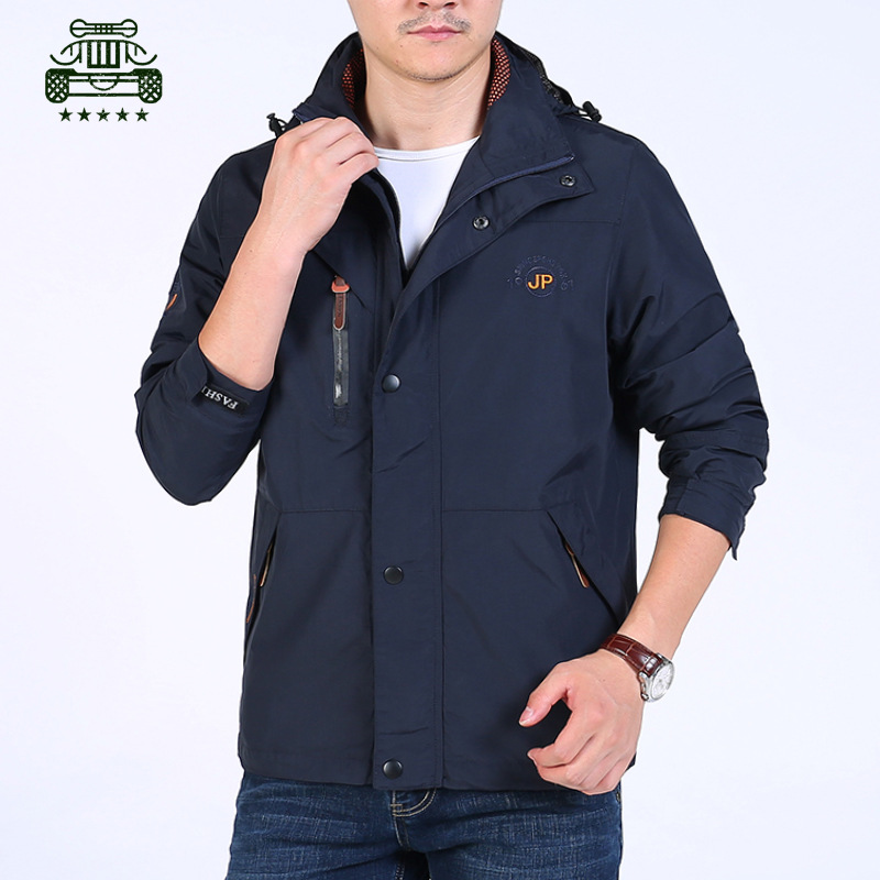 Picture of Spring and Autumn Men's Waterproof Windproof Jacket Thin Jacket Outdoor Mountaineering Jacket Casual Large Size Loose 5880