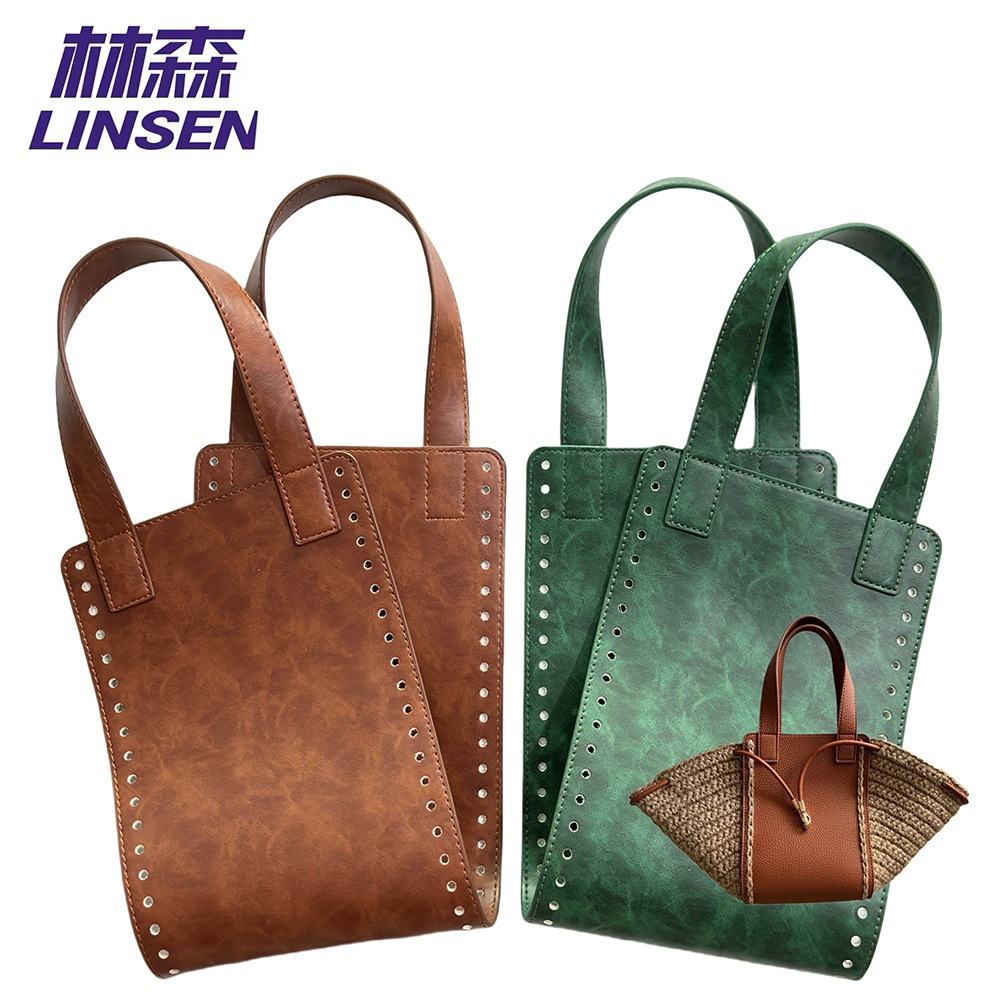 New diy woven bag leather body bag with one-piece hand hook homemade handbag accessories material factory direct sales