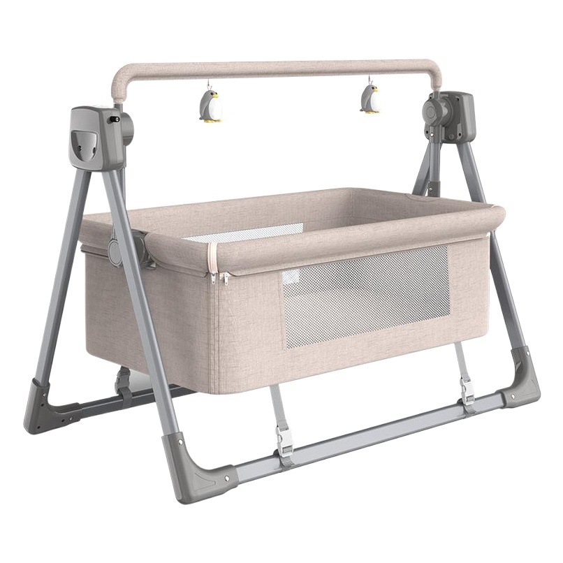 Factory Direct Sales Baby Smart Electric Cradle Rocking Bed Rocking Chair Safe Storage Swing Silent and Lightweight