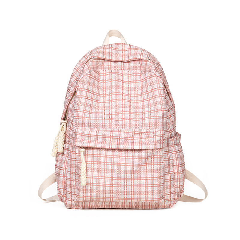 Picture of College style Plaid schoolbag new Ruiying artistic high-looking middle school student backpack casual large capacity backpack