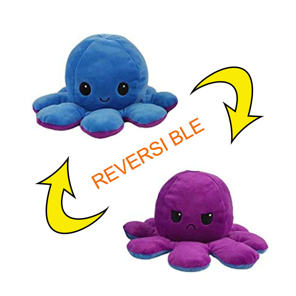 Picture of Cute flip octopus doll double-sided expression flip octopus plush toy doll wholesale custom LOGO