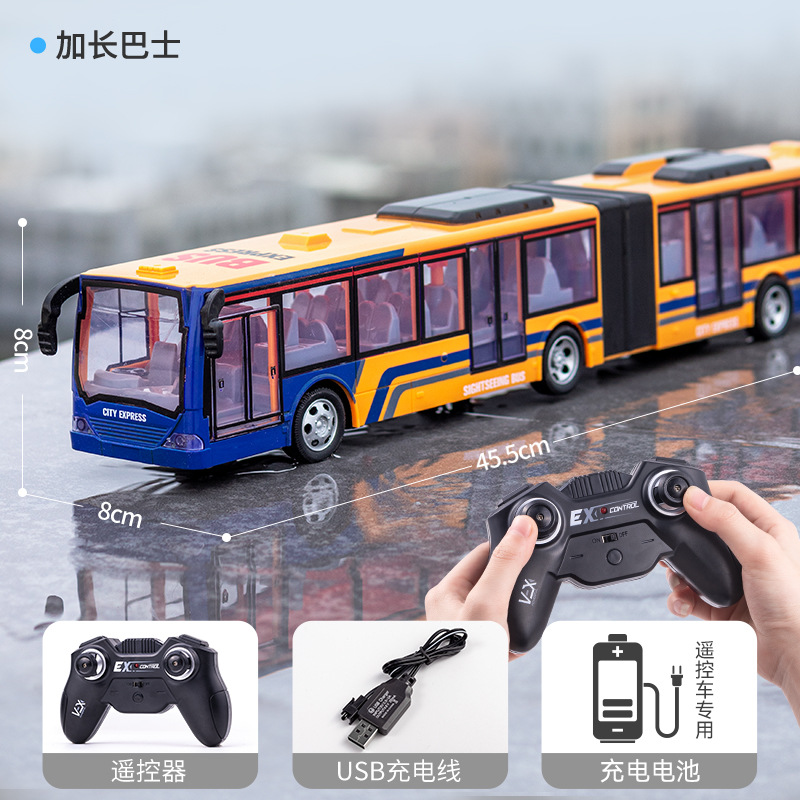 Picture of Large electric remote control car bus wireless light simulation car Children boy toys cross-border wholesale