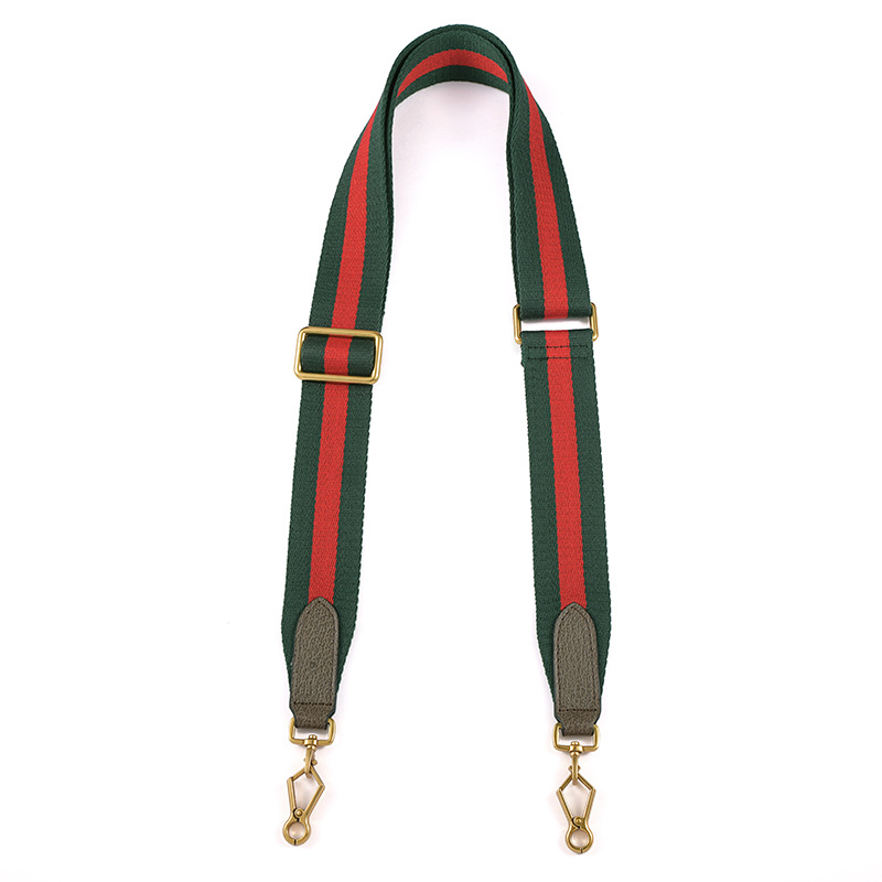 Picture of Suitable for G-Chi Adjustable 3.8CM Canvas Ribbon F-46 Shoulder Crossbody Green Red Bag Belt Single Buy Replacement Shoulder Belt