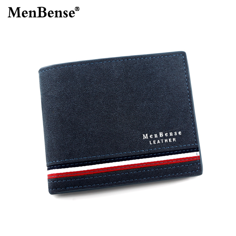 Picture of New Fashionable Men's Short Wallet Personalized Men's Coin Purse Silk Screen Wallet Men's Frosted Clutch Wallet