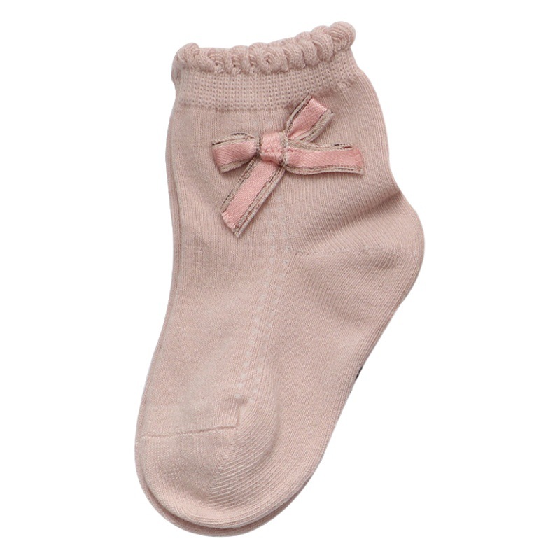 Korean Style Girls' Socks Bubble Mouth Baby Socks Fashionable Bow Dance Socks Trendy Children's Socks Princess