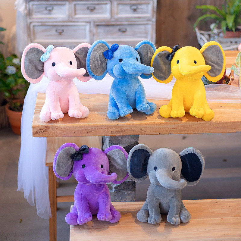 Picture of Elephant Doll Pacifying Elephant Plush Toy Birthday Gift Export Message Vacuum Compressible