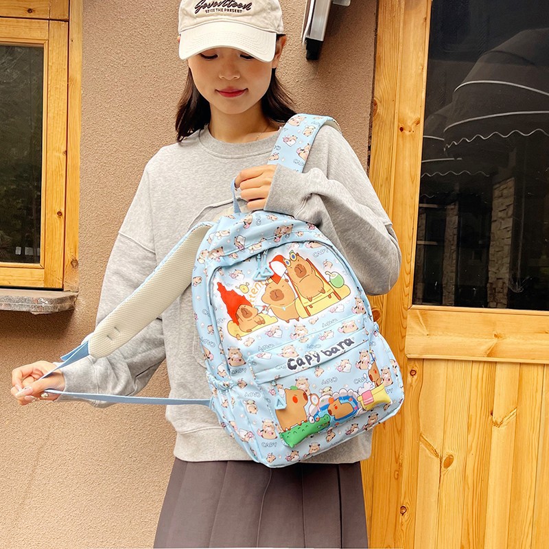 Picture of Kapi Bala Backpack Junior High School and Primary School Students Schoolbag Large Capacity Backpack Cute Lightweight All-match Student Bag