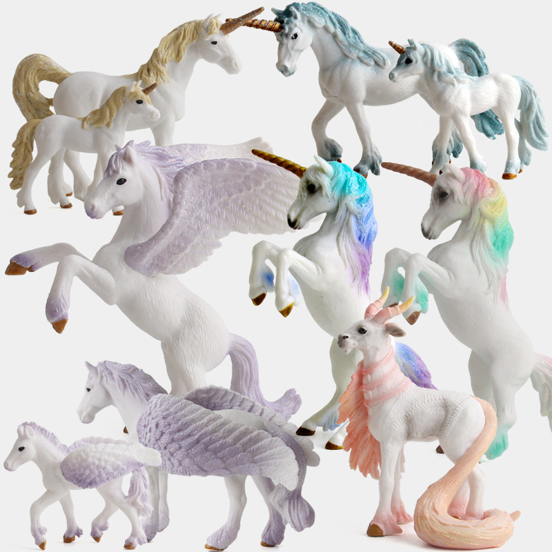 Unicorn Doll Toy Simulation Mini Animal Model Unicorn European Myths and Legends of Monasteries