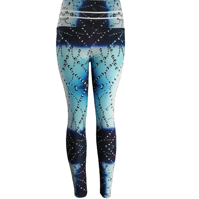 Picture of Spot supply cross-border Wish Amazon Ebay water droplets sweat beads high waist printed leggings sports yoga pants