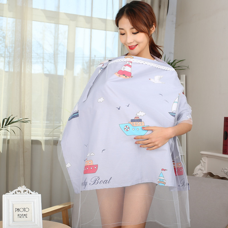 Picture of Cotton nursing towel nursing towel outdoor nursing shawl multi-functional spring, summer and autumn covering towel sling cover cloth anti-exposure