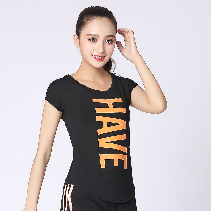 Breathable sweat-wicking sports sleeveless T-shirt night running letter printing running fitness yoga clothing top women's one-piece hair