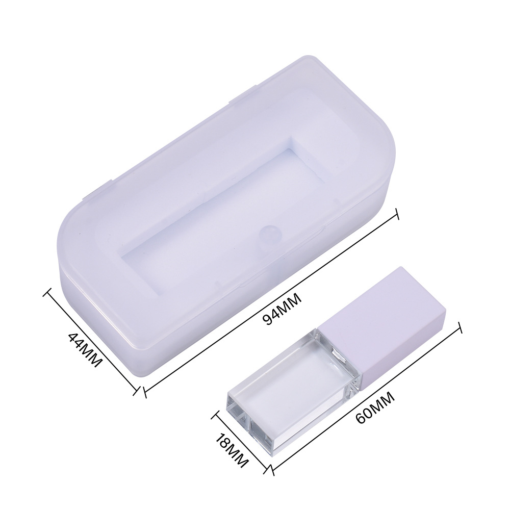 Picture of Foreign trade for crystal music USB 32G laser engraving logoU 64GB LED lamp free gift box