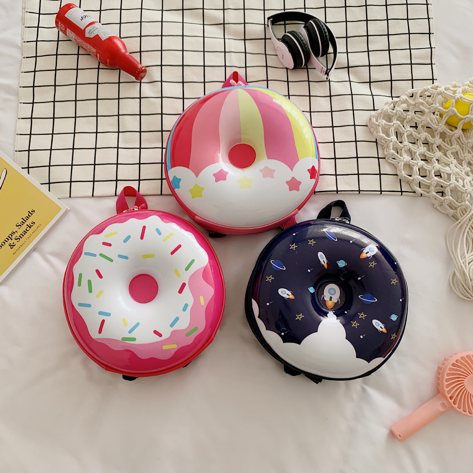 Children's Bag 2024 Summer Nylon Eggshell Trendy Cartoon Cute Backpack Casual Fashion Mini Children's Backpack