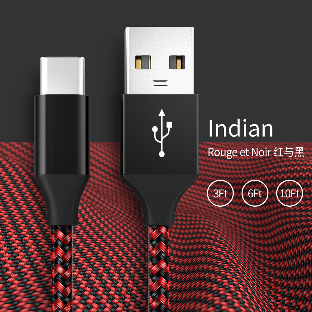Picture of Fast Charging Data Cable Manufacturer Wholesale Suitable for Apple iPhone Android Mobile Phone Nylon Braided USB Charging Cable