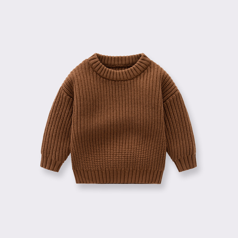 Picture of Baby Knitwear Loose Round Neck Girls and Boys Pullover 2024 Autumn and Winter Baby Knitwear Knitwear Children's Clothing