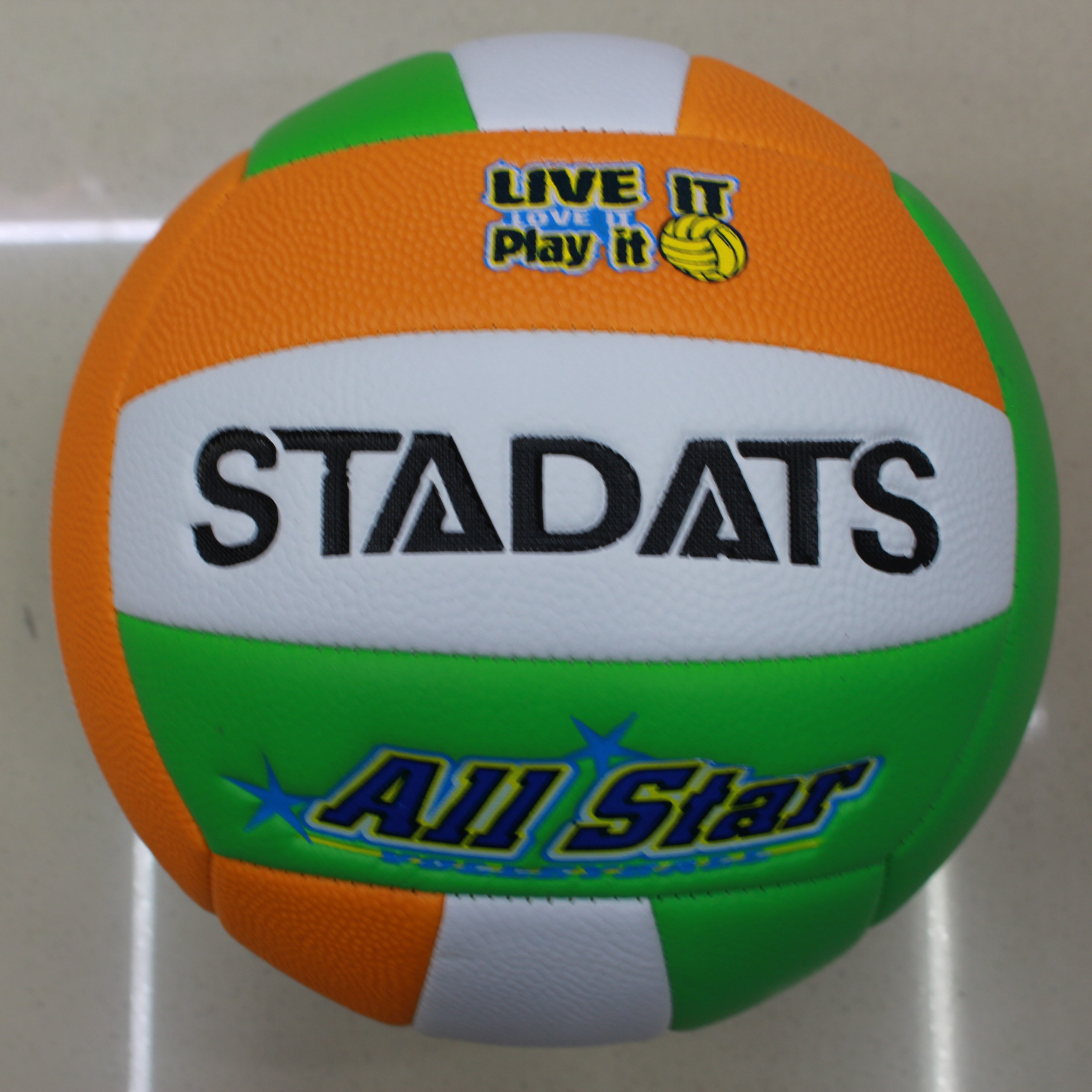 Picture of genuine goods No.5 Volleyball Green Orange White 2827 High Foam Senior High School Entrance Examination Professional Standard Soft Volleyball for Competition