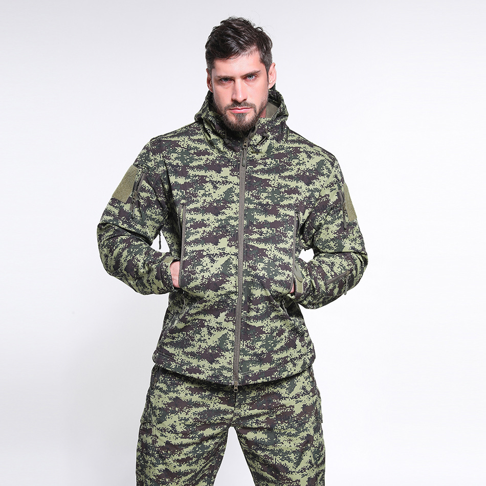 Picture of Shark skin soft shell assault coat size tactical military fans windproof warm outdoor mountaineering suit a generation of hair