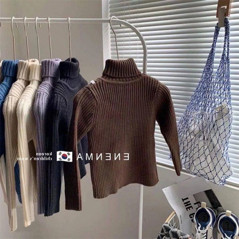 Picture of [in stock] autumn and winter children's high collar base sweater thick winter boys and girls sweater baby warm