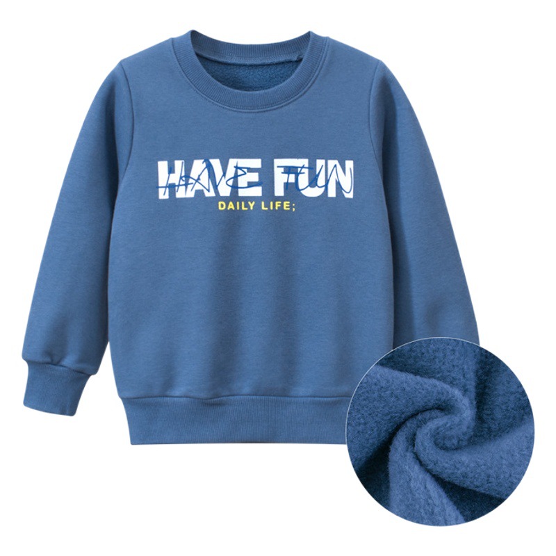 27Kids children's clothing spring new 2024 Korean style children's sweater baby clothes round neck pullover one-piece delivery