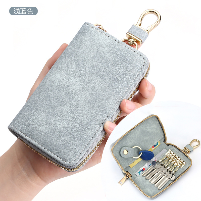 Picture of Vintage Simple Zipper Key Bag Men's Waist Hanging Multifunctional Household Small Bag Large Capacity Car Women's Key Bag