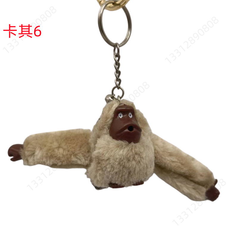 Picture of Plush Toy Long Arm Monkey Bag Pendant Plush Doll Keychain Cute Doll Orangutan Animal Key Ring