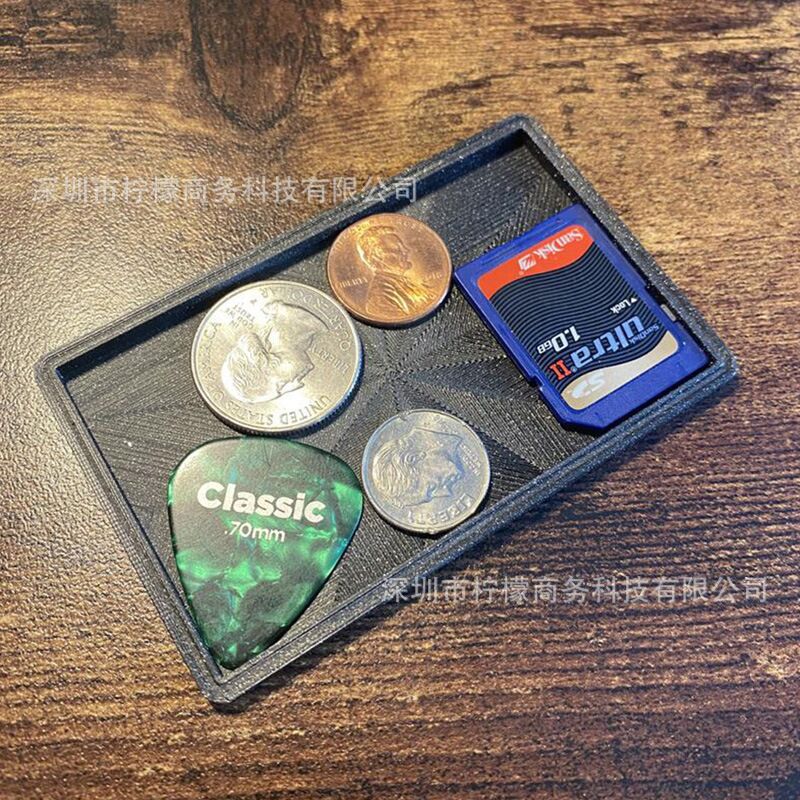in stock wallet card holder universal aluminum alloy tray key coin multi-purpose storage box hardware coin box