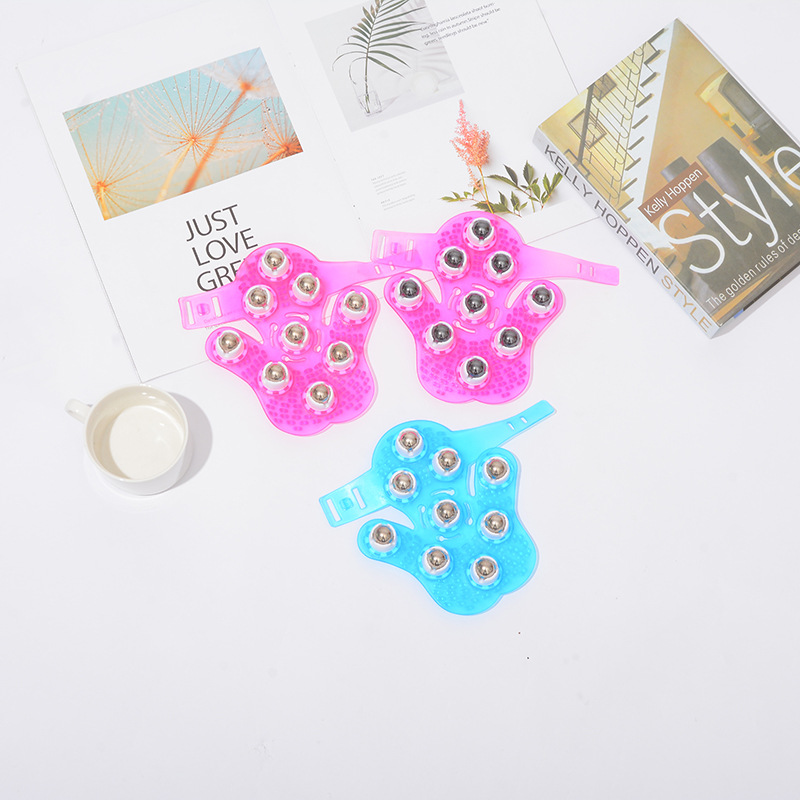 Picture of Nine-Bead Massager Palm Rotating Magnetic Beads Steel Ball Household Meridian Brush Nine-Bead Massager Ball Massage Brush