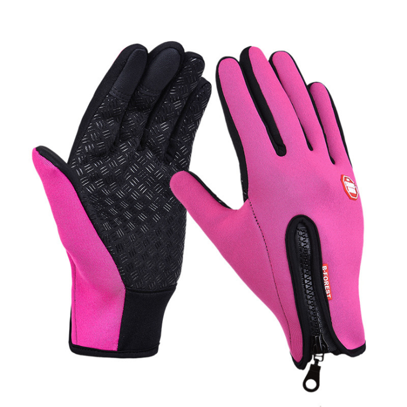 Picture of Autumn and Winter Warm Full-Finger Cycling Touch Screen Gloves Bicycle Cycling Non-Slip Waterproof Windproof Ski Gloves for Men and Women