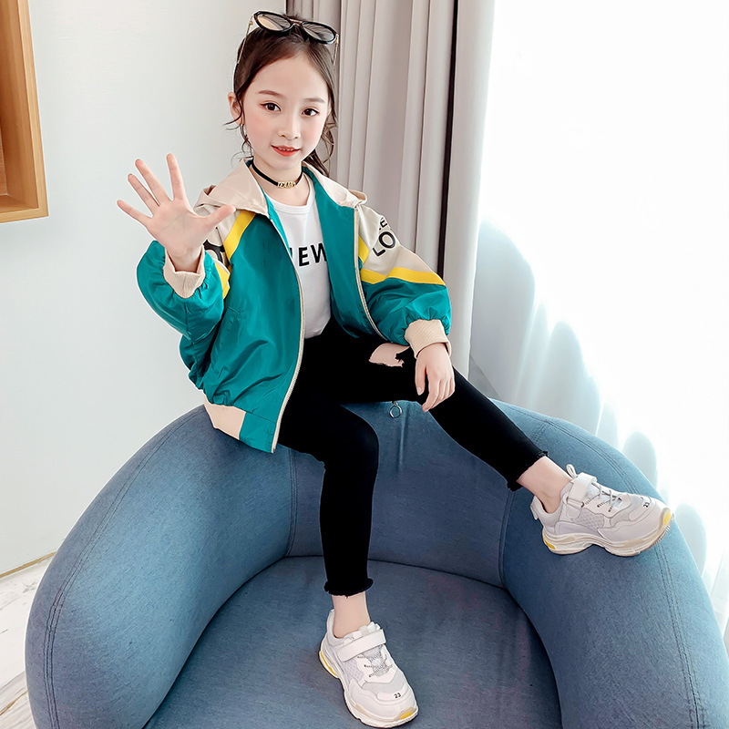 Picture of Girls' spring coat children's Korean style fashionable jacket for children 2020 new medium and big children fashionable jacket for little girls fashionable children's clothing