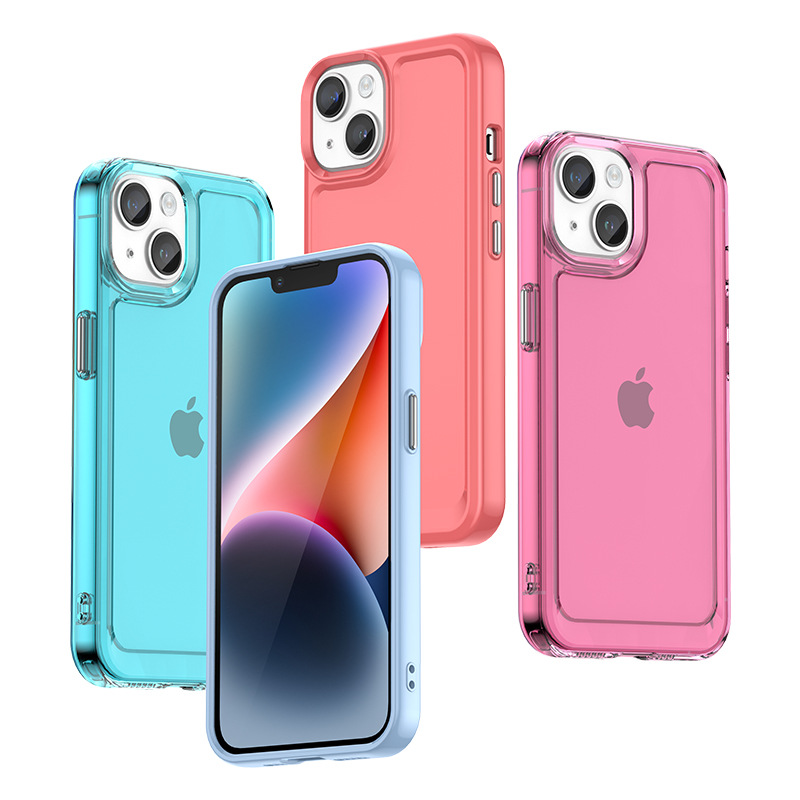 Picture of For Apple 14 Mobile Phone Case 14Pro Mobile Phone Case 14Pro Max Soft Silicone 14Plus Drop-resistant All-inclusive Candy