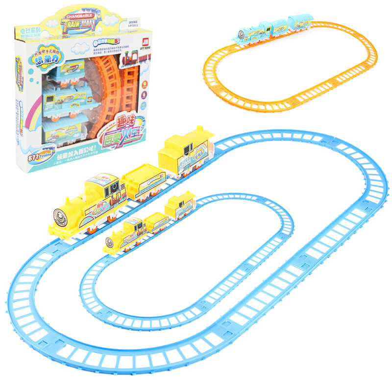 Net red children's electric toy car track racing model boys supermarket stall night market gift toys wholesale