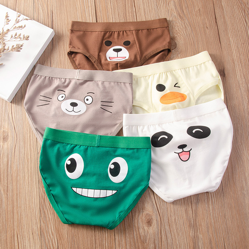 Children's Underwear Boys' Combed Cotton Boxer Baby Children's 12 Medium and Big Children Boys' Underwear Cotton Boxer Shorts 15 Years Old